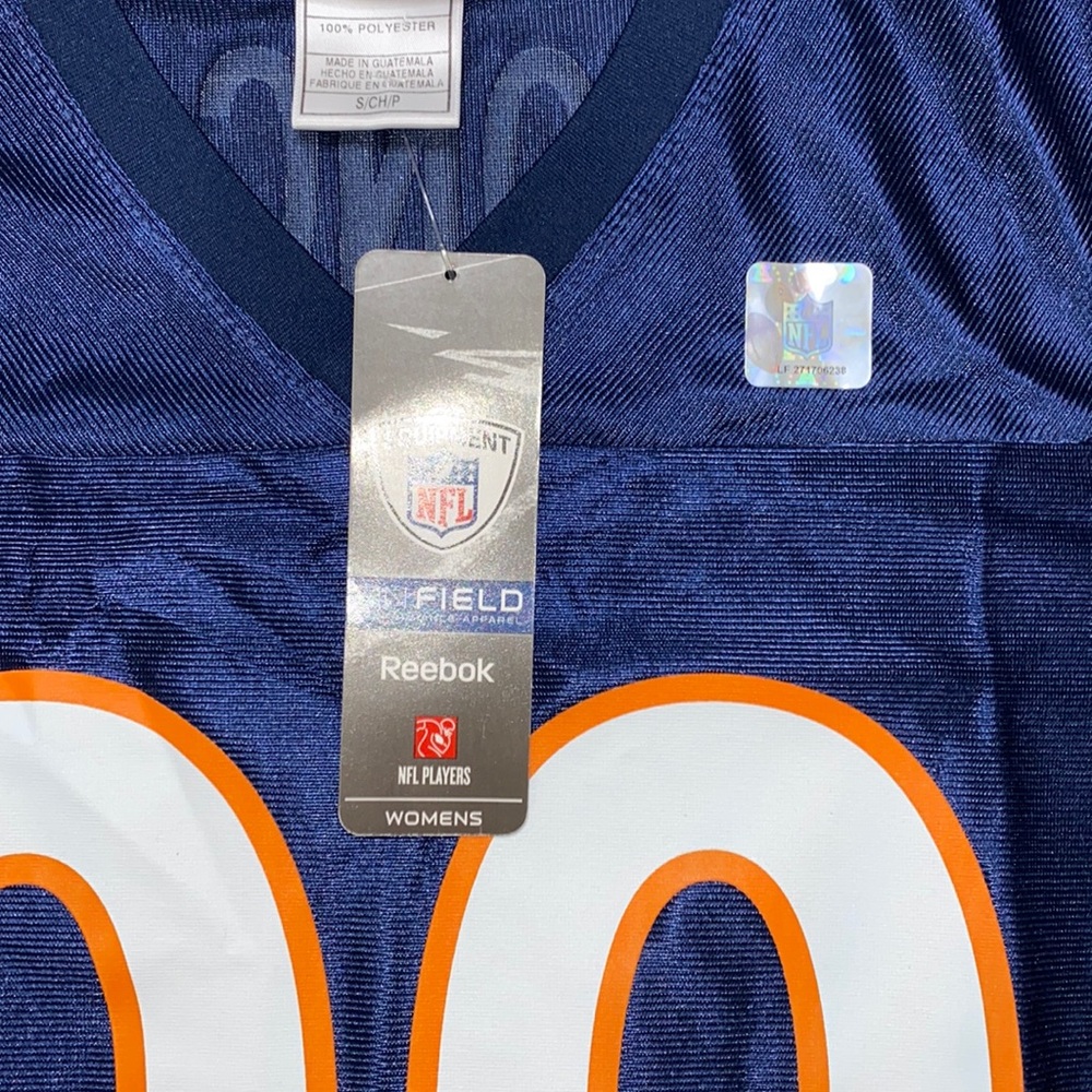 NWT 🏈 NFL Team Apparel Women’s Denver Broncos Jersey Tee Shirt Size Small 💙🧡 - Picture 7 of 13
